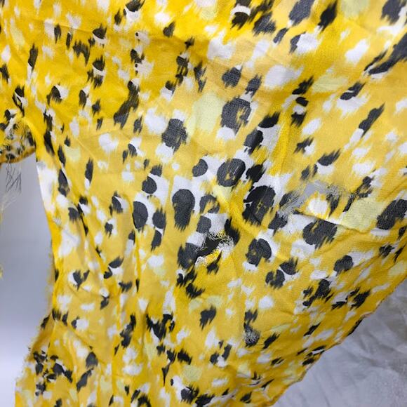 Derek Lam 10 Crosby Pleated Animal Print Maxi 18 Georgette Hi-Low Keyhole V-Neck - Picture 7 of 9